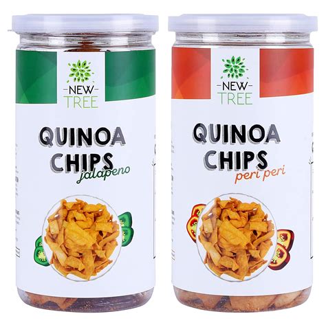 New Tree Healthy Snack Combo | Quinoa Chips Jalapeno 225Gm | Quinoa ...