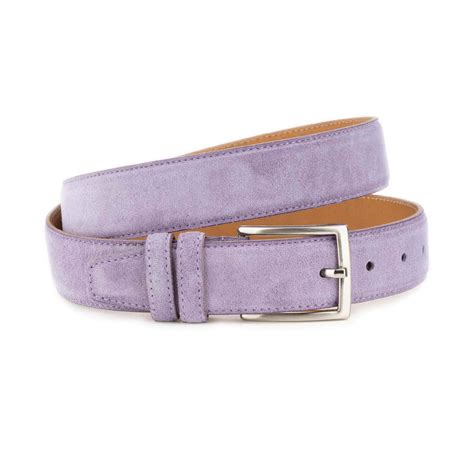 Buy Lilac Suede Belt Genuine Leather - LeatherBeltsOnline.com