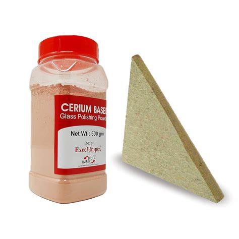 Excel Impex 500 gm Cerium Oxide based powder with wool felt combo For ...