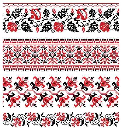 Ukrainian Embroidery Ornament Design Ornamental Ethnic Vector, Design ...