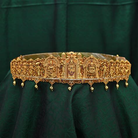 Antique Gold Nagasi Work Balaji Padmavathi with Dasavatharam Carvings