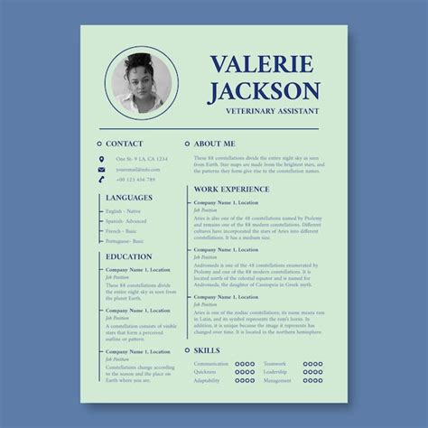 Resume template design | Free Vector