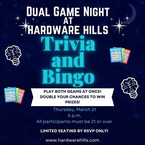 DUAL GAME NIGHT! Triva AND Bingo!, 5199 W RIVER RD, Scottsville, VA ...