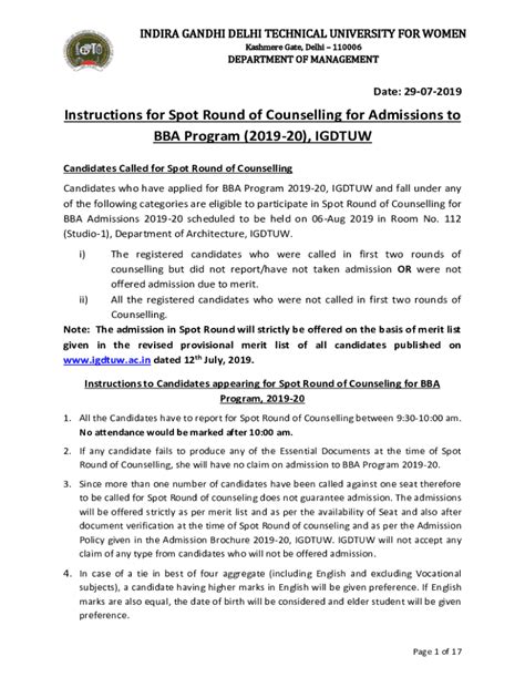 Fillable Online Indira Gandhi Delhi Technical University for Women ...