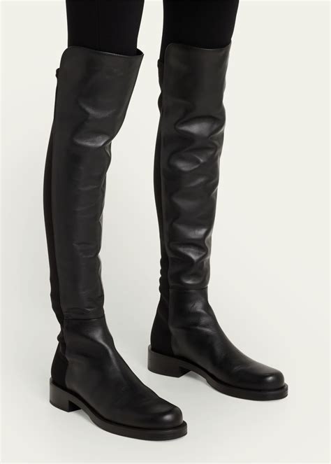Stuart Weitzman 5050 Bold Leather Over-The-Knee Boots - Bergdorf Goodman