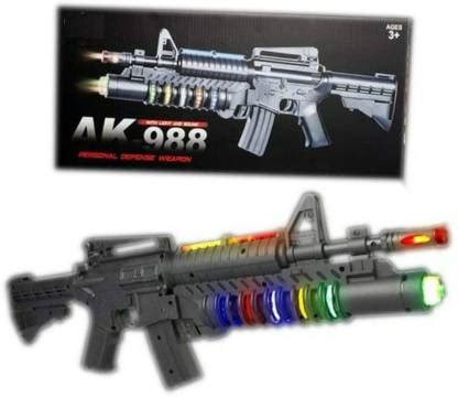 Toyvala Aesthetic AK-988 Toy Rifle - Toy Machine Gun Features Flashing ...