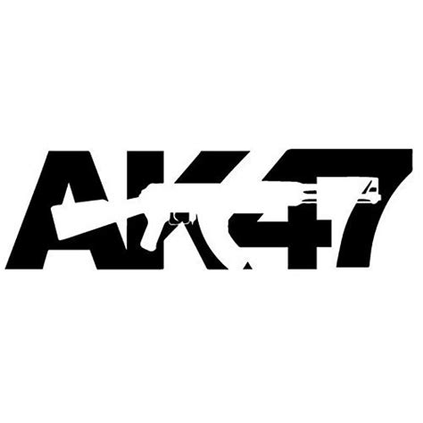ARWY Car Stickers Exterior Ak-47 Logo Car Sticker Vinyl Decal - Black ...
