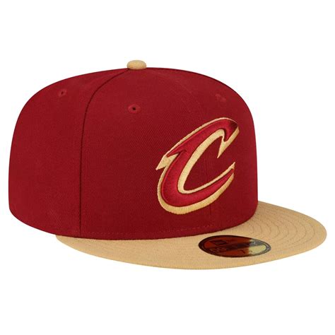 New Era NBA Wine/Gold Cleveland Cavaliers 2-Tone 59FIFTY Fitted Hat | Belk