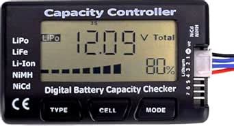 RCpow Lipo Battery Checker Controller Tester for LiPo Li-ion NiMH NiCd ...