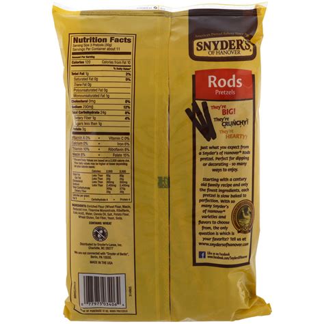 Snyder S Pretzel Sticks Nutrition Facts | Besto Blog