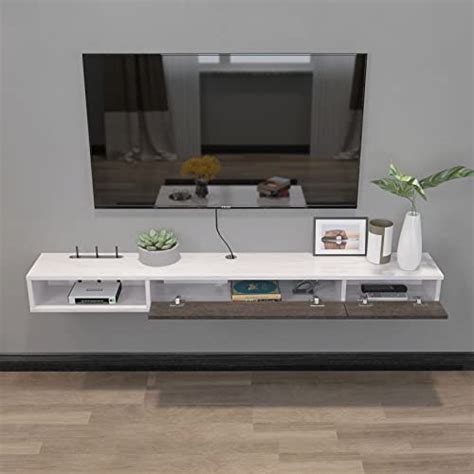 Floating TV Unit,Wall Mounted Floating TV Stand Media Console Wall TV ...