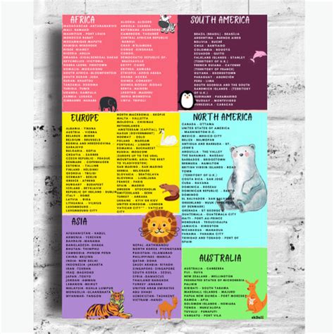 ekdali World map with country name and Capitals combo pack Price in ...