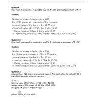 Selina Textbook Solutions: Shares and Dividend - Mathematics Class 10 ...