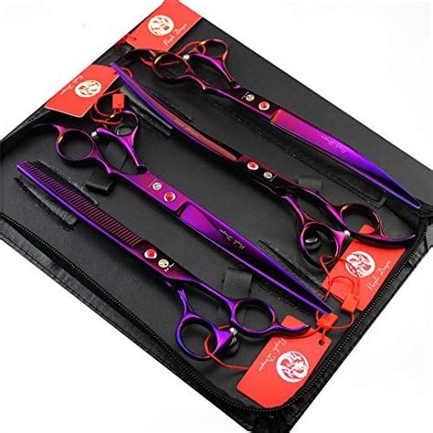 Purple Dragon 8.0 inch Professional Pet Grooming Scissors,Dog Straight ...