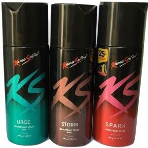 Kamasutra 1 URGE 1 SPARK 1 STROM ( PACK OF 3) Deodorant Spray - For Men ...