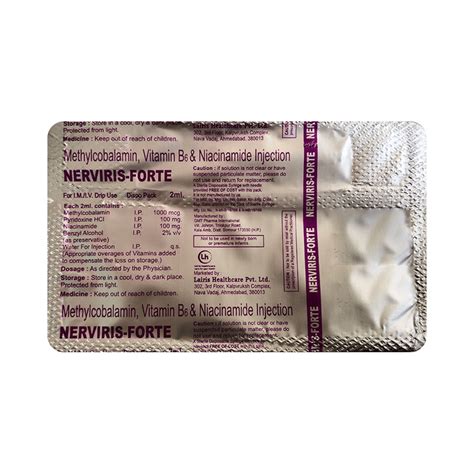 Nerviris-Forte Injection buy now @ ₹103 per 1 Box | Online Rengas ...