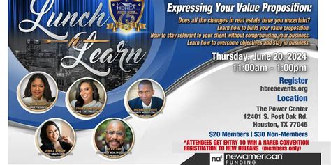 Expressing Your Value Proposition HBREA June 20 Lunch n Learn, 12401 ...