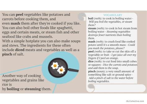 Image result for Cooking Vocabulary Examples