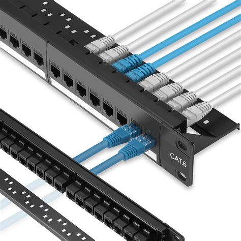 Rapink Patch Panel 24 Port Cat6 With Inline Keystone 10G Support,Rapink ...