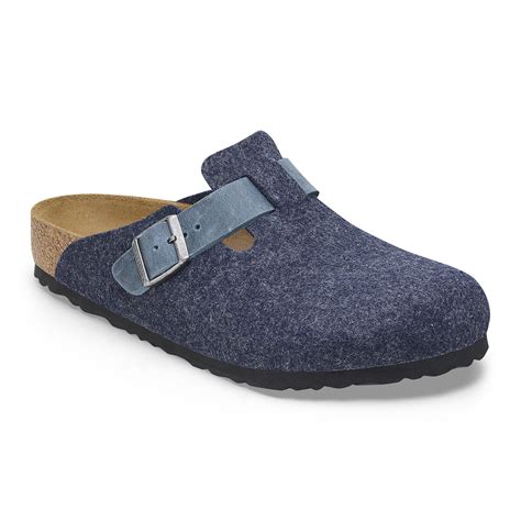 Boston Natural Leather-Felt Midnight | BIRKENSTOCK