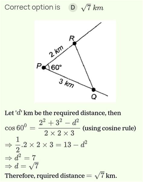 Two straight roads intersect at an angle of [tex]60^{\circ}[/tex]. A ...