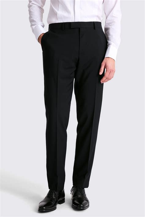 Tailored Fit Performance Black Dress Pants | Buy Online at Moss