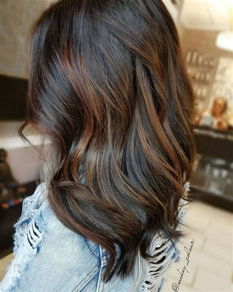 Subtle Auburn Highlights For Brown Hair | Chocolate brown hair color ...