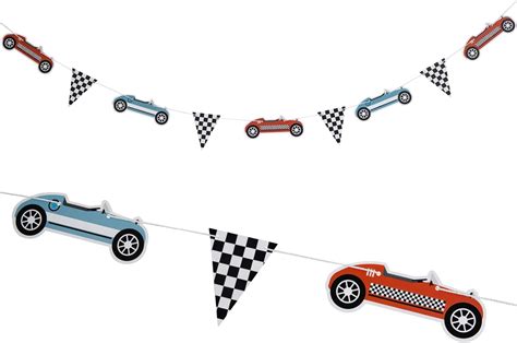 Retro Race Car Themed Birthday Banner,Race Car Party | Ubuy India