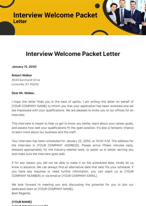 Image result for Interview Packet Sample