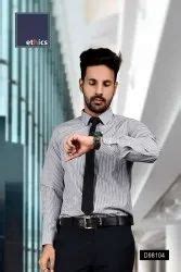 Mens Formal Shirt - Blue Chex Formal Uniform Shirts for Corporate ...