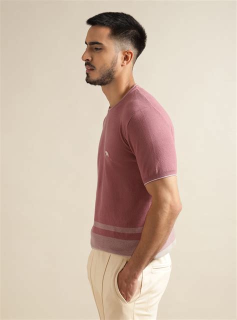 Buy Old Rose Crew | Casual Pink Solid Crewnecks for Men Online | Andamen