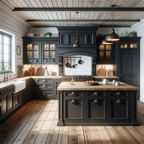 Black Farmhouse Kitchen
