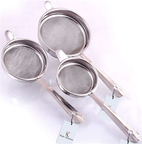 Kuber Industries Stainless Steel Tea Strainer Chalni Double Mesh Last ...