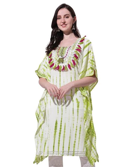 Buy MIRCHI FASHION Women's Rayon Tie Dye Printed and Mirror Zari Work ...