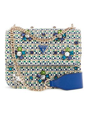 Buy Guess Sapphire Blue Multi Beauvoir Convertible Sling Bag Online