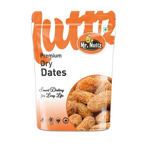 Mr.Nuttz Premium Dates (Dry Yellow Dates/Peela Chuara, 500g) 100% ...