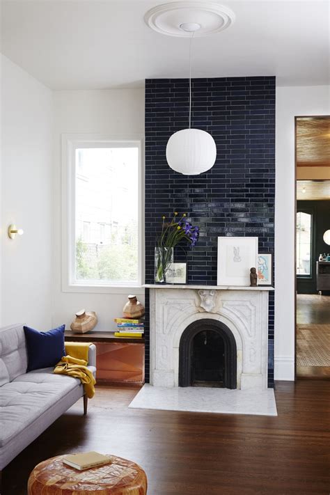 Fireplace Subway Tile Dreaming Of A White Fireplace? Here Are 17