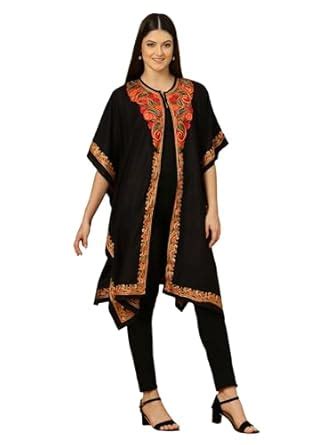 Buy Zamour Kashmiri Aari Embroidered Pheran Shrug for Women traditional ...