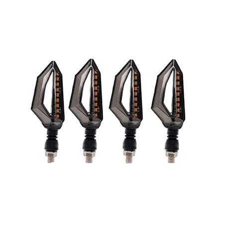 Riderscart LED Bike Side Indicators 4 PC Universal Motorcycle 18 LED ...
