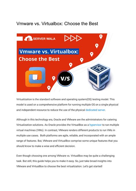 Image result for VMware vs VirtualBox