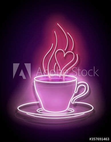 Download Cup of Coffee Neon Illustration in 2024 | Neon, Vintage neon ...