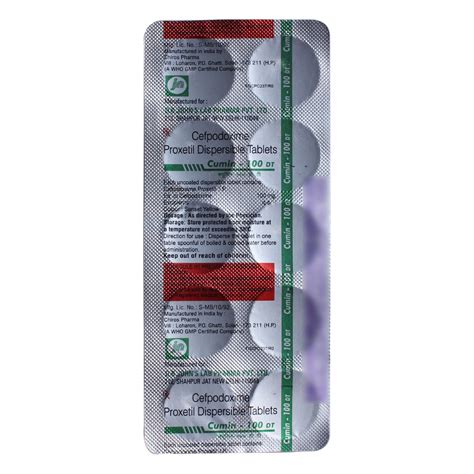 Cumin-100 DT Tablet 10's Price, Uses, Side Effects, Composition ...