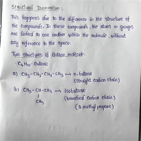 What are structural isomers ? Write two structures of butanemolecule ...