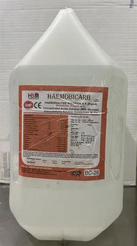 Haemobicarb Haemodialysis Dialysis Fluid Wholesaler from Delhi