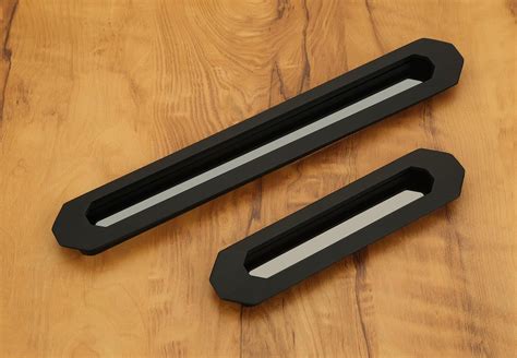 INNOVURA Zinc Black Finish Concealed Sliding Door/Wardrobe Handle and ...