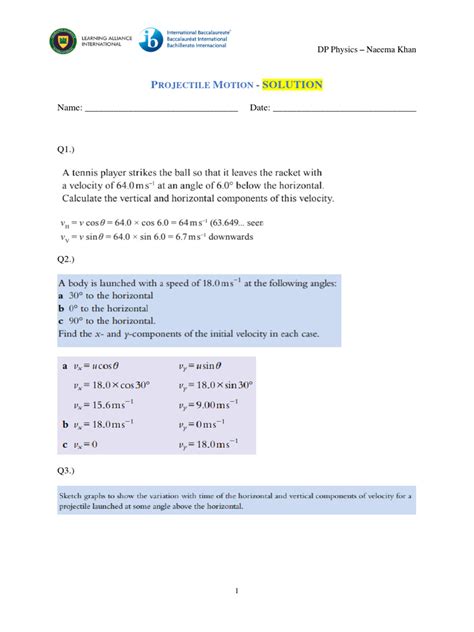 Basic Projectile Motion Practice Problems 的图像结果