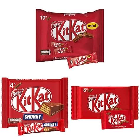 Buy Nestle Kitkat 2 Finger Mini Milk Chocolate Wafers + KitKat Chunky ...