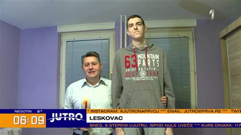 Translation: He's fifteen years old, he's 210 centimeters tall, he'll grow another ten, and he ...