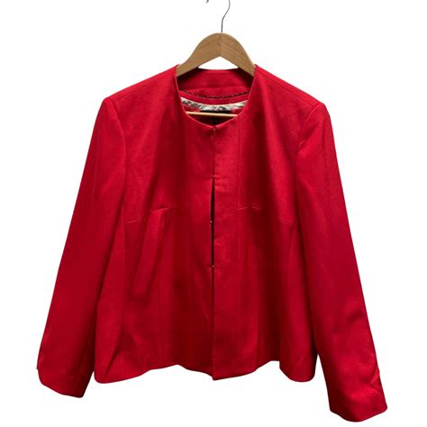 Liz Jordan Womens Red Blazer