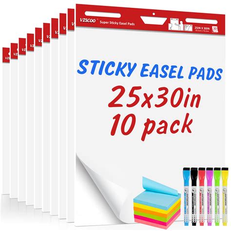 Snapklik.com : VISCOO Sticky Easel Pad, 25 X 30 Inches Large Chart ...